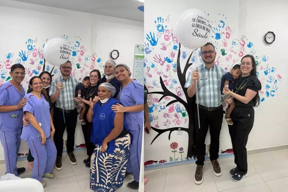 Vitória da vida: bebê vence 44 dias de internação na UTI em Patos