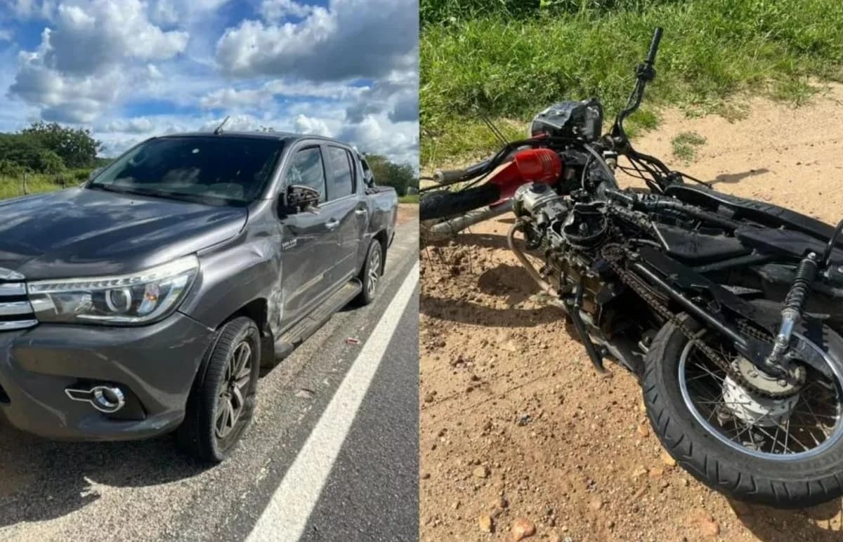 Jovem fica ferido em colisão grave na BR-361 entre Patos e Santa Terezinha