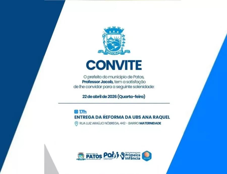 Patos entrega nova UBS Ana Raquel revitalizada nesta quarta-feira